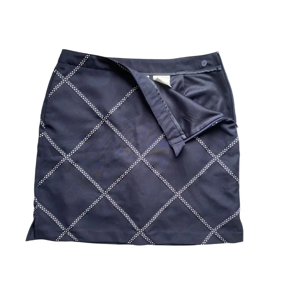 EP Pro Skort Womens Blue & White Tennis Golf Athletic Old Money Preppy Summer